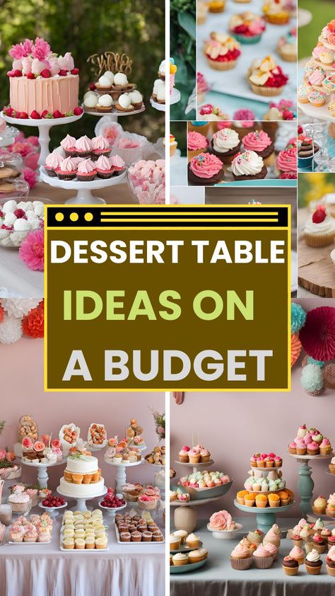 Are you planning a special event but worried about your budget? Dessert table ideas on a budget are the perfect solution to create a visually stunning spread without overspending. With a few creative touches, you can have a gorgeous dessert display that fits your financial limits. Ideas For A Dessert Table, Dessert Table Set Up Display Diy, Party Dessert Table Ideas Simple, Sweet Corner Birthday Dessert Tables, Sweet Table Ideas Birthday, Dessert Table Set Up Display, Small Dessert Table Ideas, Dessert Table Set Up, Dessert Table Ideas Birthday