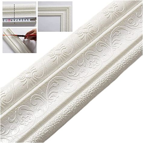 Foam Molding, Foam Mirror, Stick On Wall Tiles, Mirror Adhesive, Molding Ceiling, Flexible Molding, Modern Mural, Diy Wall Stickers, Wall Borders