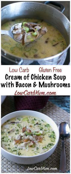 Soup With Bacon, Diet Soup, Squat Motivation, Banting Recipes, Lchf Recipes, Low Carb Soup, Low Carb Eating, Low Carb Paleo, Low Carb Gluten Free