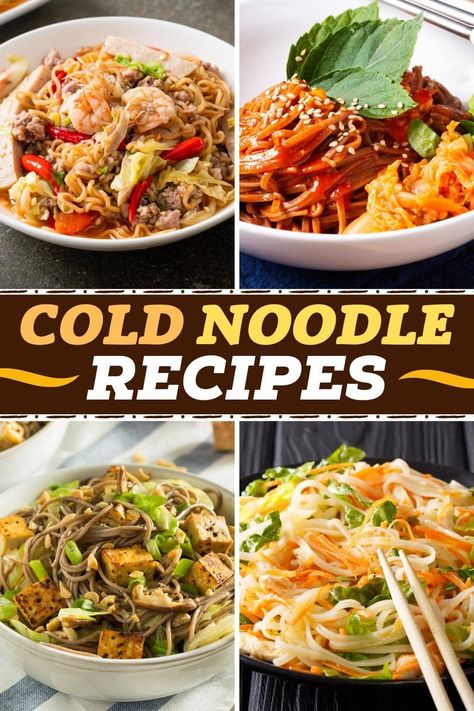 Cold Ramen Noodles, Cold Noodle Dishes, Glass Noodle Salad Recipes, Cold Rice Noodle Recipes, Chinese Cold Noodles, Easy Cold Noodle Recipes, Cold Ramen Noodle Recipes, Cold Rice Noodle Salad, Vermicelli Noodle Salad