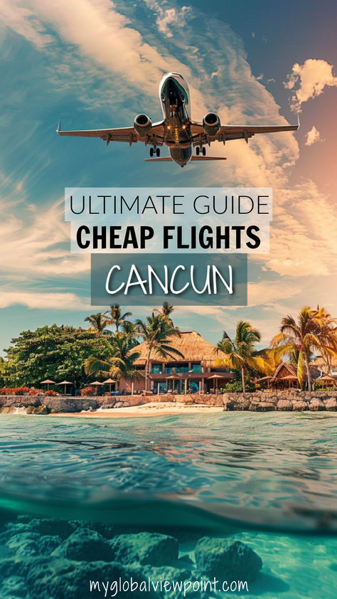 My top flight hacks and tips to save money to Cancun Cheap Flights To Europe, Flight Tips, Air Travel Tips, Cheapest Flights, Tips To Save Money, Book Cheap Flights, Cheap Flight Tickets, Long Haul Flight, Find Cheap Flights