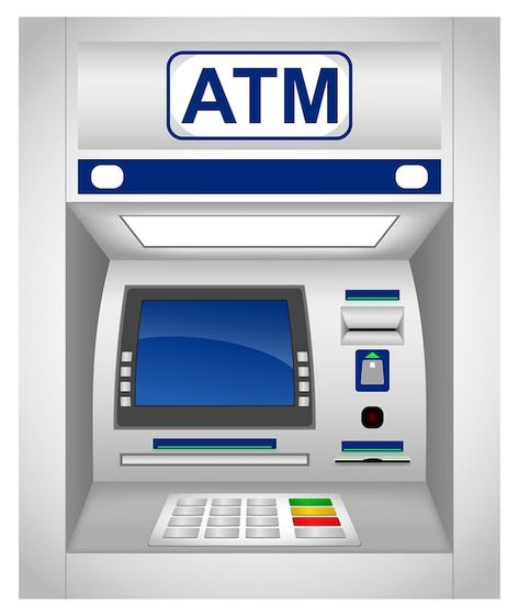 Set of realistic atm machine isolated or... | Premium Vector #Freepik #vector #atm #atm-machine #cash-machine #withdraw-money Atm Business, Atm Bank, White Notebook, Atm Machine, Automated Teller Machine, Colorful Borders Design, Bff Gifts Diy, Coffee Glasses, Cash Machine