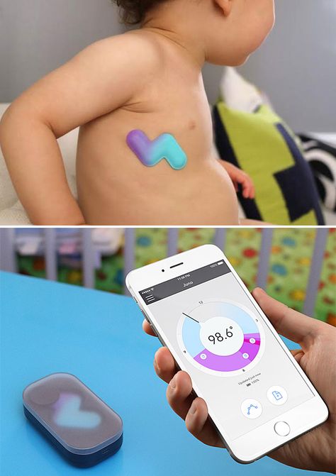 Fever Scout - Fever Scout is a soft, wearable thermometer that continuously measures temperature and wirelessly sends the information to your smartphone. It makes monitoring and tracking your kid’s fever easier and more accurate than ever. | werd.com Gift Guide For Men, Sick Baby, Baby Gadgets, Baby Must Haves, Baby Time, Everything Baby, Baby Health, Baby Registry, Kids Health