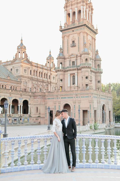 Gorgeous engagement session in Seville Seville Photoshoot, Engagement Couple Photoshoot, Couples Outfit, South Of Spain, Luxury Wedding Photography, Seville Spain, Luxury Destination Wedding, Amazing Buildings, Engagement Inspiration