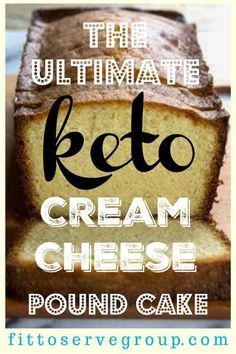 Keto Cream Cheese Pound Cake, Keto Brood, Dolce Poche Calorie, Keto Cream Cheese, Cheese Pound Cake, Desserts Keto, Postre Keto, Keto Cream, Cream Cheese Pound Cake