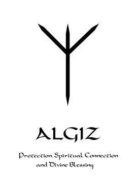 Algiz Rune Tattoo, Algiz Rune, Viking Rune Tattoo, Rune Tattoo, Sigil Magic, Witchy Crafts, Viking Runes, Runes, Vikings