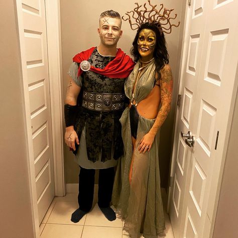 Halloween 2020 costumes Medusa And Stone Costume, Stone Costume, Halloween 2020, Fall Favorites, Soldier, Flapper Dress, Halloween, Stone