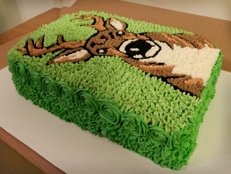 Deer Cake Deer Sheet Cake, Deer Hunting Cakes, Deer Hunting Cake, Deer Cake, Hunting Cake, Deer Cakes, Cupcake Wars, Thirty Birthday, Cub Scout