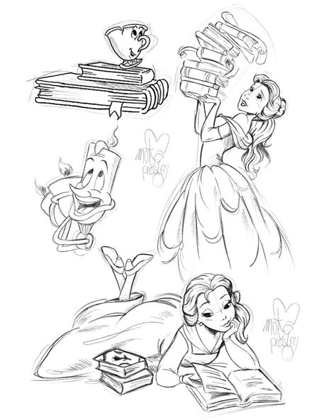 Disney Inspired Drawings, Beauty And The Beast Book Tattoo, Beauty And The Best Tattoo, Disney Characters To Draw, Disney Characters Tattoos, Belle Drawing, Belle Tattoo, Beauty And The Beast Tattoo, Disney Sleeve