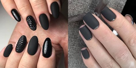 Black Spring Nails 2023, Nails 2023 Trends Dark, Dark Spring Nails 2023, Black Fall Nails 2023, Black Nails 2023, Long Black Nails, Dark Nail Designs, Black Gel Nails, Bridal Nails Designs