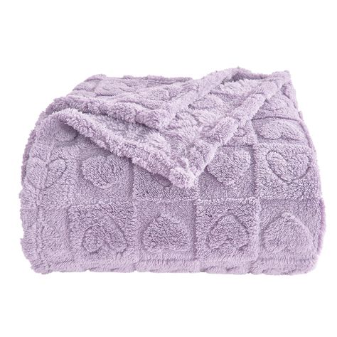 PRICES MAY VARY. 💗【SOFT & LUXURIOUS】Crafted from 100% polyester, our throw blanket sumptuously soft fabric invites you to snuggle up with loved ones, creating cherished memories. Beyond its cozy appeal, this blanket adds a touch of sophistication to any room, making it a must-have for chilly nights and stylish décor alike. 💗【EXQUISITE HEART CHECKERED DESIGN】Meticulously woven to perfection, each square of this blanket forms a delightful heart-shaped pattern, symbolizing love and warmth. Combin Light Purple Throw Blanket, Purple Fluffy Blanket, Purple Bed Sheets, Purple Throw Blanket, Fluffy Bed, Purple Blanket, Fabric Invitation, Purple Bedding, Fluffy Bedding