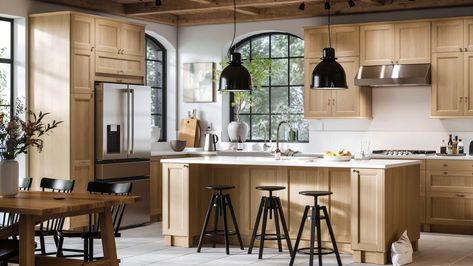 Ikea Vedhamn, Homey Kitchen, Craftsman Cottage, Dark Academia Style, Fridge Shelves, Kitchen Planner, Architecture Home Design, Food Shapes, Veneer Panels