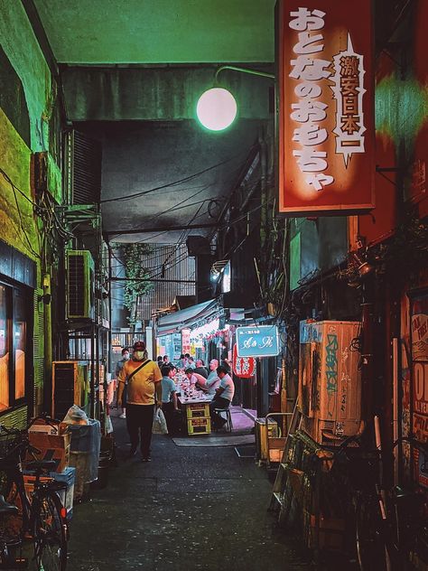 Looking Down an Alleyway, Tokyo, Japan | Openverse Japan Alleyway, Tokyo Alleyway, Makeshift Bar, City Tokyo, Public Building, One Night, Tokyo Japan, First Night, Times Square