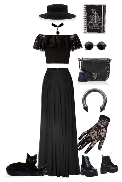 "#121" by http-omam ❤ liked on Polyvore featuring Elie Saab, Philosophy di Lorenzo Serafini, Jeffrey Campbell, Black and Valentino Witchy Outfits, Goth Outfit Ideas, Alt Outfits, Witchy Fashion, Dark Outfits, Witch Outfit, Lorenzo Serafini, Gothic Outfits, Goth Outfits