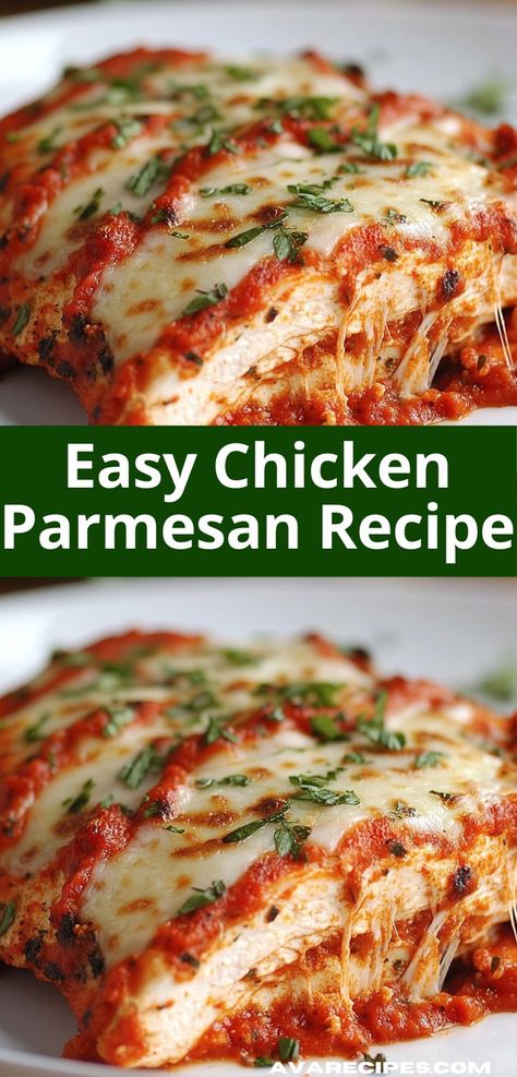 This Chicken Parmesan recipe features tender chicken breasts coated in crispy breadcrumbs, topped with marinara sauce and melted cheese. Serve it over pasta for a comforting, satisfying meal that’s easy to prepare.