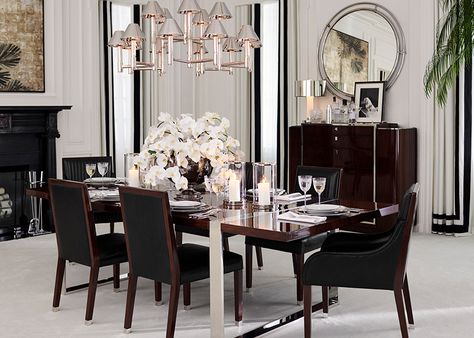 Ralph Lauren Home Celebrates Penthouse Lifestyle | NYDC Ralph Lauren Dining Room, Ralph Lauren Home Living Room, Modern Penthouse, Penthouse Living, Elegant Lighting, Ralph Lauren Home, Visual Comfort, Penthouse, Polished Nickel