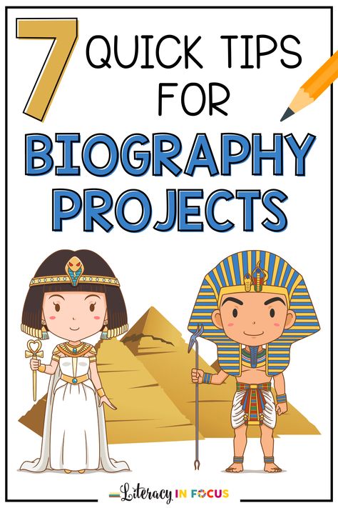 Biography Project Ideas, Biography Project Elementary, Library Lessons Elementary, Biography Template, Language Arts Lesson Plans, Biography Projects, Middle School Projects, Biography Project, Teaching 6th Grade