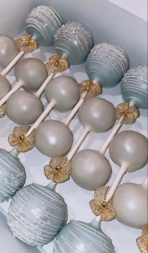 Baby Rattle Cake Pops, Rattle Cake Pops, Gold Dessert Table, Cinderella Birthday Cake, Sage Green Baby Shower, Gold Luster Dust, Gold Dessert, Baby Shower Dessert Table, Chocolate Apples