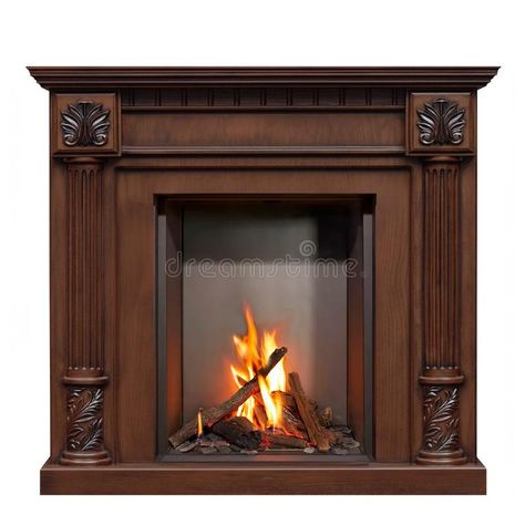 Classic burning gas fireplace isolated on white background. , #Ad, #gas, #burning, #Classic, #fireplace, #background #ad Fireplace Background, Classic Fireplace, Old Fireplace, Gas Fireplace, White Background, Christmas Crafts, Fireplace, Stock Images, Stock Photos