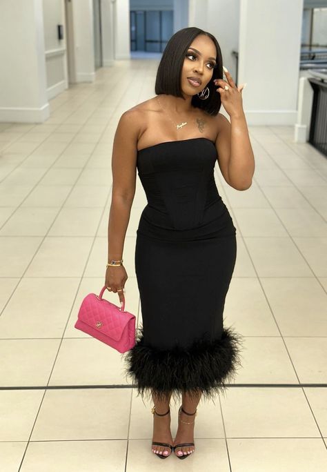 Black Tie Birthday Outfit, Feminine Birthday Outfits, Black Formal Dress Black Women, Dinner Dress Outfits Black Women, Graduation Outfit Ideas Dresses Classy, Wedding Guest Dresses Black Women, Birthday Looks Black Women Classy, Family Birthday Dinner Outfit, Going To A Birthday Party Outfit