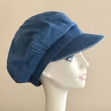 Denim Newsboy Cap Hat. Cotton. Add A Flower Or Ribbon For Different Looks. New. Never Tagged. Never Worn. Unisex Styling 100% Cotton Approx 23" Inside Circumference Blue Hat Outfit Baseball Caps, Mens Waterproof Hiking Boots, Chanel Hat, Floppy Straw Hat, Pink Baseball Cap, Vintage Veils, Black Fedora, Lounge Bra, Denim Hat