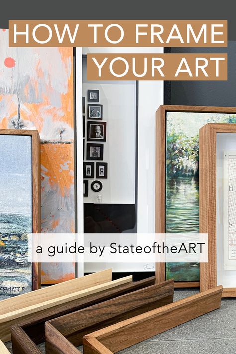 Frame For Painting Canvases, How To Choose Frames For Art, Frame For Canvas Art, Watercolor Framing Ideas, Ways To Frame Art, Modern Art Framing Ideas, How To Frame A Painting, How To Frame Art Prints, How To Frame Art