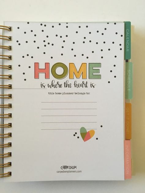 Carpe Diem Home Planner Review (Pros, Cons & Video Walkthrough) - All About Planners Office Journal, Carpe Diem Planner, Planner Review, Clean House Schedule, Paper Planner, Family Calendar, To Do Lists, Home Planner, Recipe Organization