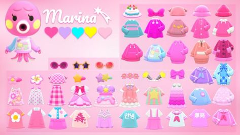 Scene Animal Crossing Outfits, Acnh Lookbook, Code Animal Crossing New Horizon, Animal Crossing Lookbook, Marina Animal Crossing, Acnh Marina Yard Guide, Animal Crossing Islands, Marina Yard Guide Acnh, Animal Crossing Outfit Ideas