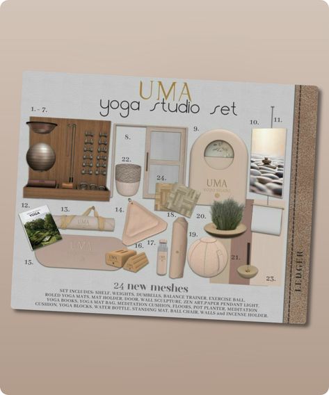 Uma Yoga Studio Balance Trainer | LedgerAtelier-10 Swatches Uma Yoga Studio Book | LedgerAtelier-4 Swatches Uma Yoga Studio Door (arch) M | LedgerAtelier-8 Swatches Uma Yoga Studio Dumbbells | LedgerAtelier-5 Swatches Uma Yoga Studio Exercise Ball (chair) | LedgerAtelier-10 Swatches Uma Yoga Studio Exercise Ball | LedgerAtelier-10 Swatches Uma Yoga Studio Incense Burner | LedgerAtelier-6Continue reading "UMA Yoga Studio" #gaming #furniture #bag #studio #sims4 #sims4cc Yoga Studio Sims 4, Sims 4 Cc Exercise Equipment, Sims Yoga Cc, Sims 4 Yoga Studio, Sims 4 Pilates, Sims 4 Yoga Cc, Sims 4 Cc Yoga, Sims 4 Gym Cc, Sims 4 Gym