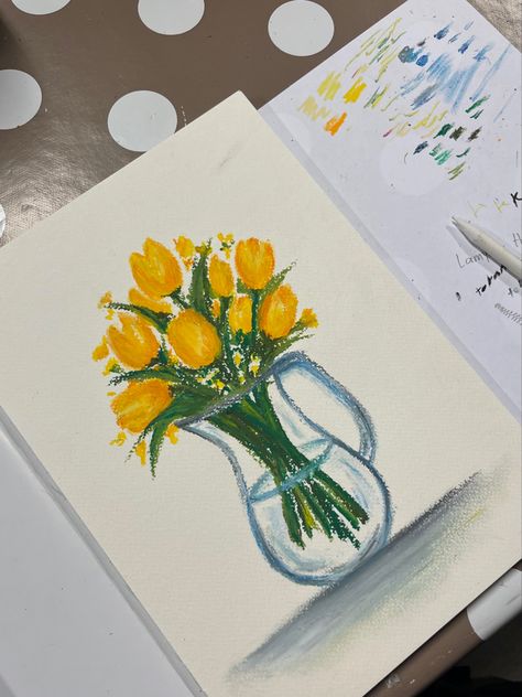 Lemon Oil Pastel Drawing, Oil Pastel Crayon Art, Simple Oil Pastel Art For Beginners, Oil Pastel Paintings For Beginners, Wax Crayons Drawing Ideas, Colored Pencil Sketchbook, Pastel Colors Painting, Colored Pencil Drawing Ideas, Color Pencil Drawing Ideas