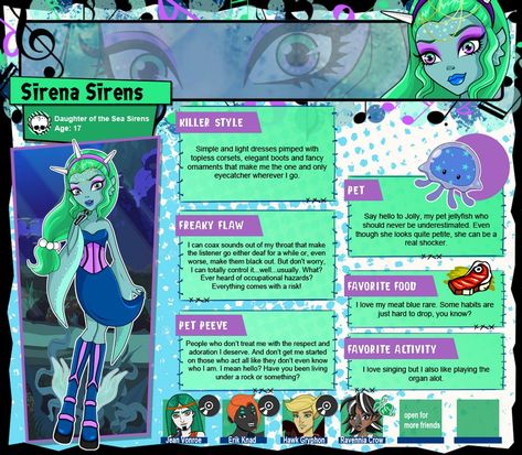 Siren Monster, Siren Oc, Pet Jellyfish, Sea Siren, Elegant Boots, Monster High Characters, Creepy Cute, Sirens, Pin Collection