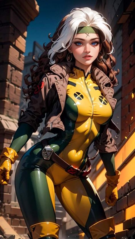 Rogue Xmen Fanart, Xmen Rouge, Rogue Marvel, Rogue Comics, Rogue Xmen, Xman Marvel, Marvel Rogue, Female Comic Characters, Marvel Heroines