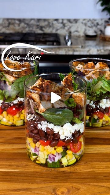 Karina Valladares on Instagram: "Chicken Salad Bowl in a Jar Meal Prep. If you love meal prepping, this recipe is perfect for you! 🥰 I make these for my husband and me, and they’re the ideal on-the-go meal solution 😋 For added convenience, use rotisserie chicken. hope you enjoy this recipe. Please comment down below what recipe you will like to see next. Also, check out our YouTube Channel for more delicious recipes. Link in Bio 😊  CHICKEN SALAD IN A JAR INGREDIENTS: For the chicken: ► 1 tsp cayenne pepper ► 1 tsp garlic powder ► 1 tsp parika ► 1 tsp onion powder ► 1 tsp seasoned salt ► 1 tsp dry parsley ► 1 tsp thyme ► 1/2 tsp black pepper ► 1 1/2 lbs. chicken breast ► 2 tbsp butter For the salad: ► 1 tbsp olive oil ► 1 tsp lemon juice ► Black pepper ► Garlic salt ► English cucumbers ► Salad Recipes With Rotisserie Chicken, Salad In The Jar, Chicken Salad In A Jar, Jar Meal Prep, Chicken Salad Bowl, Chicken Salad Bowls, Use Rotisserie Chicken, Salad Jar Recipe, 30 Min Meals