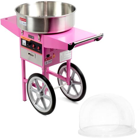 VIVO Pink Electric Commercial Cotton Candy Machine/Candy Floss Maker, Mobile Cart with Bubble Shield CANDY-KIT-2 Floss Sugar, Cotton Candy Machines, Cotton Candy Cone, Hawaiian Shaved Ice, Candy Kit, Candy Cone, Mobile Cart, Candy Cart, Candy Floss