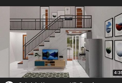 Mezanine Interior Design, Mezanine Interior, Mezzanine House Design, Mezzanine House, Gak Ada, Simple House Design, Model House Plan, Loft House, House Outside Design