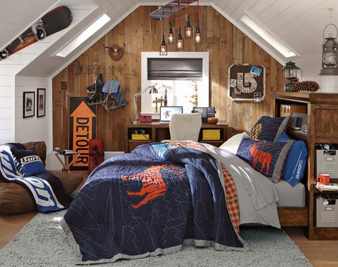 Teenage Guys Bedroom Ideas | Snowboarding | PBteen Guys Bedroom Ideas, White Dorm Room, Bedroom Design Diy, Mens Room Decor, Teenager Bedroom Boy, Teenage Boy Room, Boys Bedroom Furniture, Sport Bedroom, Teen Furniture