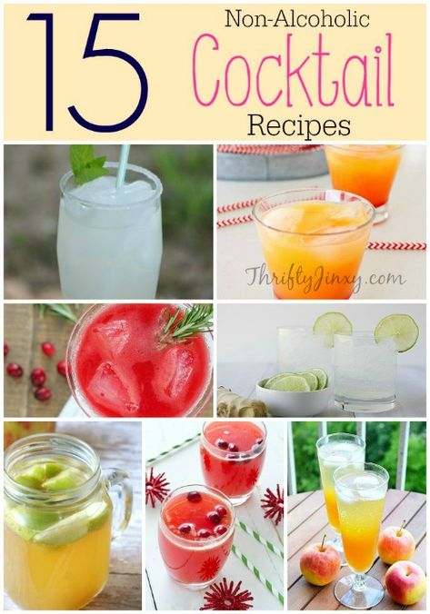 This Non-Alcoholic Cocktail Recipes Round-Up offers 15 delicious nonalcoholic recipes perfect for any party. Cocktail Recipes Non Alcoholic, Christmas Drinks Alcohol Recipes, Alcohol Free Cocktails, Christmas Drinks Alcohol, Drink Recipes Nonalcoholic, Summer Drink Recipes, Non Alcoholic Cocktails, Alcoholic Cocktails, Bbc Food