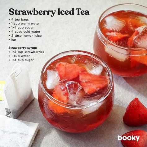 Makanan Rendah Kalori, Sommer Mad, Iced Drinks Recipes, Tea Drink Recipes, Homemade Cookbook, Thanksgiving Menu Ideas, Drink Recipes Nonalcoholic, Refreshing Drinks Recipes, Makanan Diet