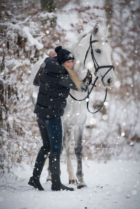 Horses Riding, Winter Schnee, Horse Horse, The Snow, A Woman, Horses, White