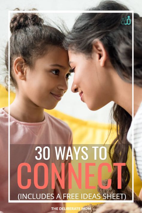 Do you want to spend more time with your kids? Do you want to strengthen your connection? Here's a helpful list of 30 ways to connect with your child. A free downloadable list of activity ideas is included as well! #parentinghacks #positiveparenting Conversation Starters For Kids, Child Discipline, Child Guidance, Play Printables, God's Help, Encouragement For Moms, Parenting Preteens, Confidence Kids, List Of Activities