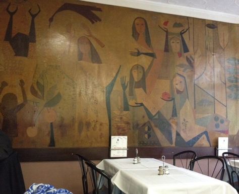 50s Mural, Italian Restaurant Restaurant Murals, Restaurant Mural, French Restaurant, Mural Ideas, Italian Restaurant, Mood Board, Mural, Restaurant, Bedroom