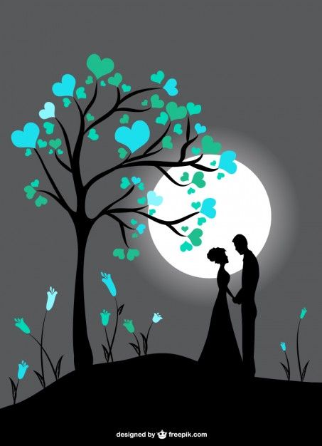 Love Wallpapers Romantic, Couple Silhouette, Couple Painting, Cute Love Wallpapers, Moon Light, Silhouette Art, Arte Fantasy, Couple Drawings, Love Painting