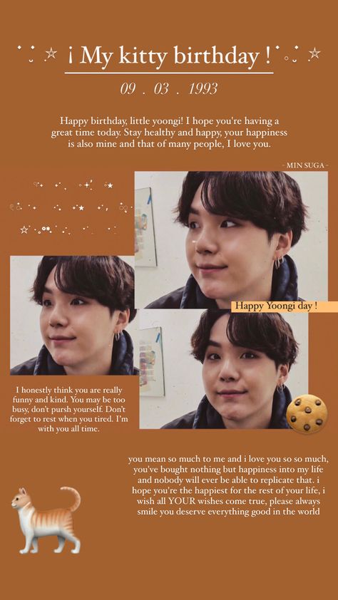 Yoongi Birthday Edit Picture, Suga Bio Ideas, Bts Suga Birthday, Bts Suga Instagram, Min Yoongi Birthday, Yoongi Birthday, Happy Birthday Yoongi, Birthday Paragraph, Bts Happy Birthday