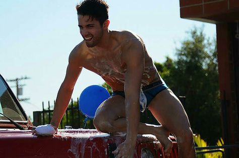 Andrew Christian Car Wash! Wash Car, Andrew Christian, Popular Color, Guys Be Like, Car Wash, Running