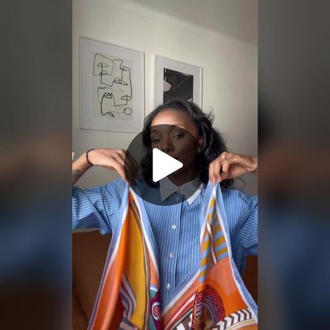 Elegant way to wear scarf. Scarf size 90x90cm from Hermes. #scarfstyle... | Scarf Styles | TikTok Hermes Scarf 90x90, 90x90 Scarf How To Wear, Hermes Scarf Outfit Street Style, How To Wear Hermes Scarf Silk, How To Wear Hermes 90 Scarf, Hermes Scarf Styling, How To Wear Hermes Scarf, Hermes Scarf How To Wear, Hermes Scarf Outfit