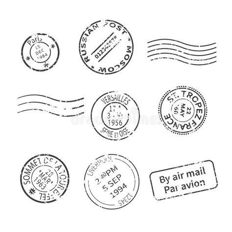 Vector set of vintage style post stamps from countries and cities around the world vector illustration Vintage Post Stamps, طوابع بريد, Art Impressions Stamps, Vintage Logos, Post Stamps, Old Stamps, Vintage Postage Stamps, Stamping Nail Art, Vintage Postage