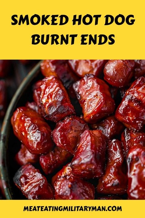 Flavor-Packed Smoked Hot Dog Burnt Ends Hot Dog Burnt Ends Smoker, Burnt Ends Recipe Ovens, Hot Dog Burnt Ends In Oven, Smoked Burnt Ends, Hot Dog Burnt Ends, Dutch Oven Corned Beef, Burnt Ends Recipe, Slow Cooker Venison, Venison Steak