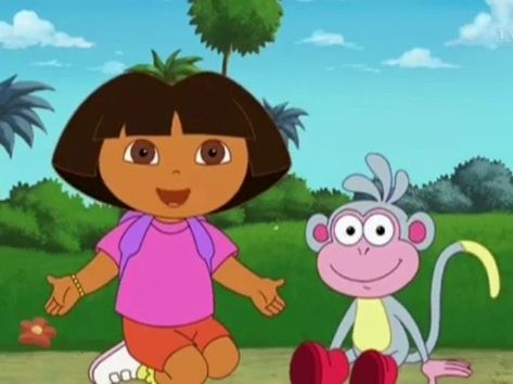 Dora And Her Monkey, Dora And Boots Costume, Dora Monkey, Halloween Costumes Tiktok, Boots Dora, Cartoon Duos, Dora The Explorer Boots, Fifi And The Flowertots, Dora And Boots