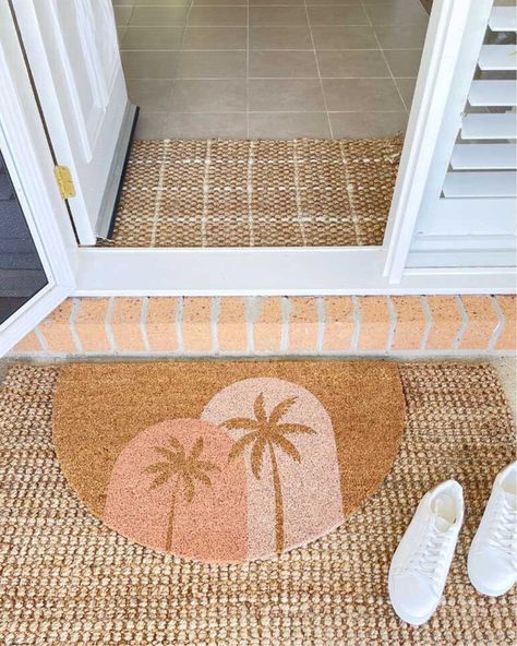 Beach Boho House, Bnb Decor, Coastal Elegance, Coastal Boho, Arched Doors, Arch Design, Air Bnb, Coastal Charm, Coir Doormat