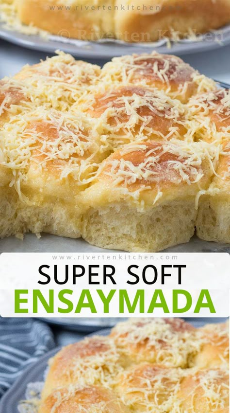 Ensaymada Recipe Bread Machine, Fluffy Ensaymada Recipe, Filipino Bread Recipe, Ensaymada Recipe, Spanish Bread, Easy Filipino Recipes, Filipino Food Dessert, Bread Rolls Recipe, Recipes Sweet